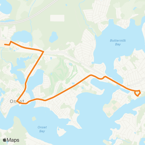 GATRA Cranberry Plz to Buzzards Bay (Main St) map