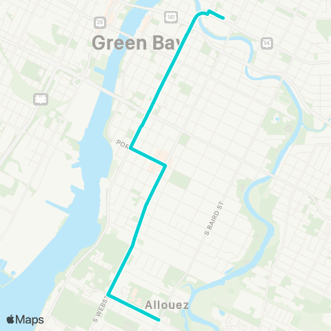 Green Bay Metro Sky map