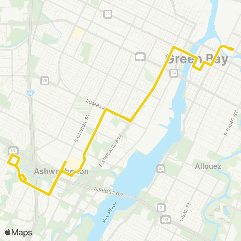 Green Bay Metro Gold map