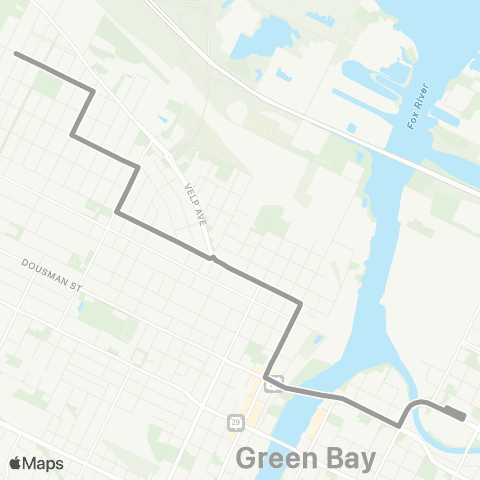 Green Bay Metro Silver map