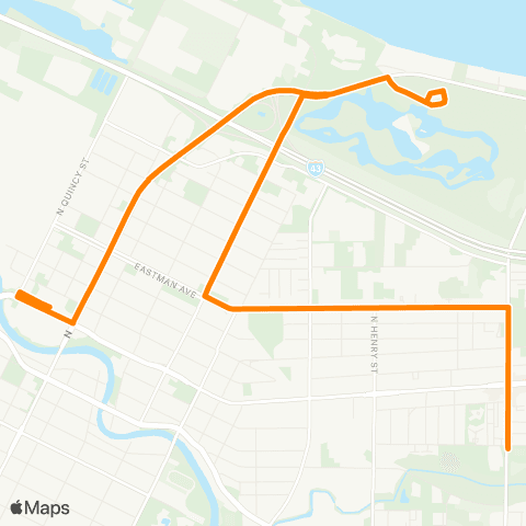 Green Bay Metro Orange map