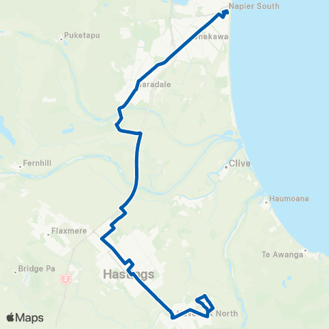 goBay Napier - Hastings - Havelock North map