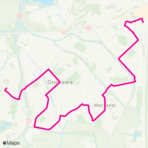 goBay Napier - Maraenui - Tamatea map