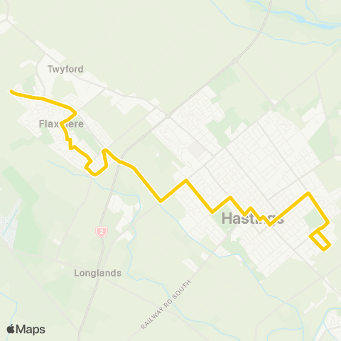 goBay Flaxmere - Karamu map