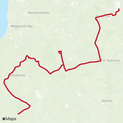 Go Cornwall Bus Bus Shelter - Manor Car Park map