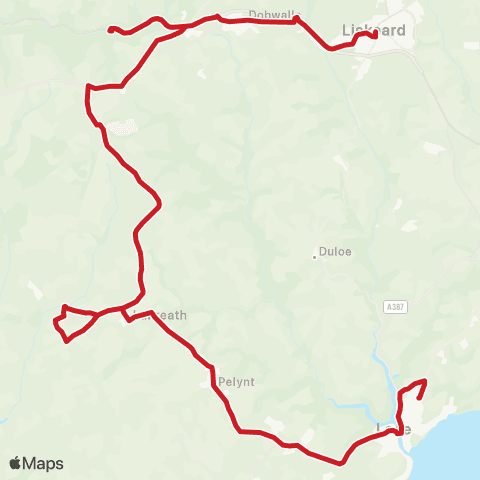 Go Cornwall Bus Looe Community Academy - Lloyds Bank map