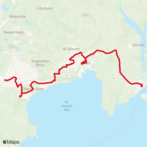 Go Cornwall Bus Main Car Park - Bus Station map