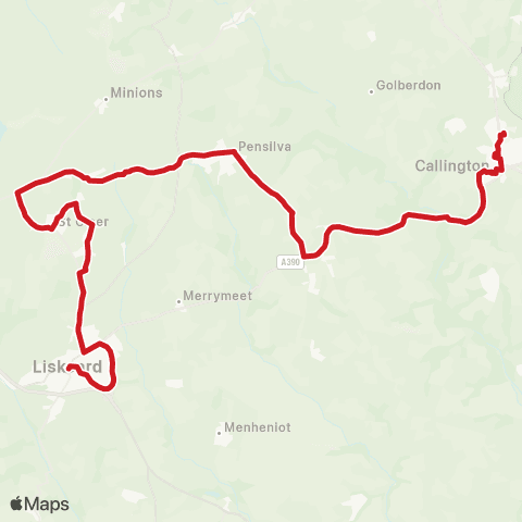 Go Cornwall Bus New Road - Post Office map