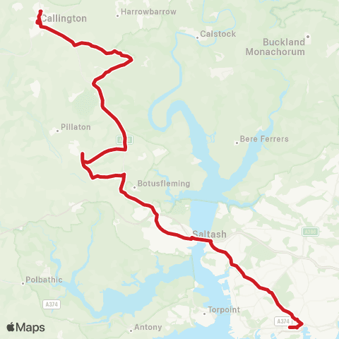 Go Cornwall Bus New Road - Royal Parade map