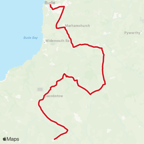 Go Cornwall Bus The Strand - Bus Shelter map