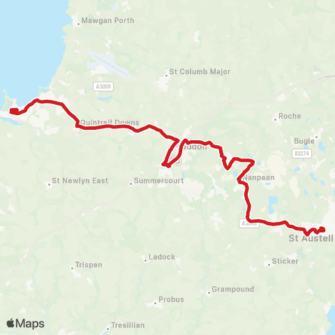 Go Cornwall Bus Bus Station - Bus Station map