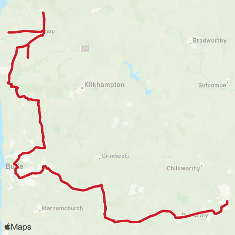 Go Cornwall Bus The Strand - Crosstown map