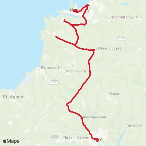 Go Cornwall Bus Temp Bus Station - Bus Station map