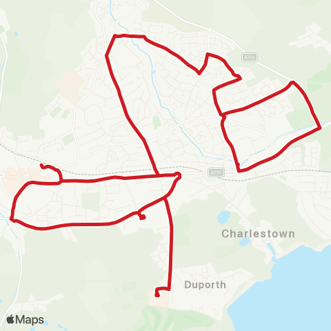 Go Cornwall Bus St Austell Hosp - St Austell Hosp map
