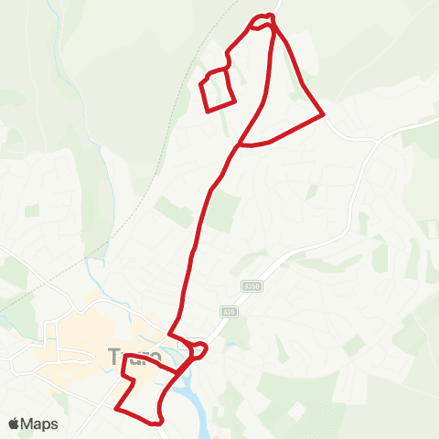 Go Cornwall Bus Lemon Quay - Lemon Quay map