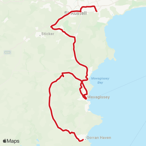 Go Cornwall Bus Asda - Car Park map