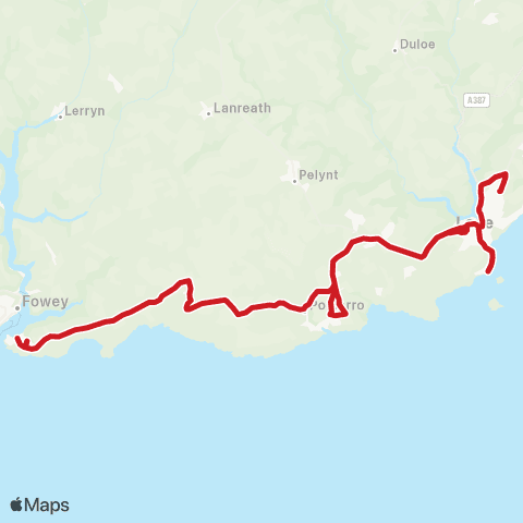 Go Cornwall Bus Bridge - The Quay map