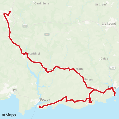 Go Cornwall Bus Asda Superstore - The Quay map