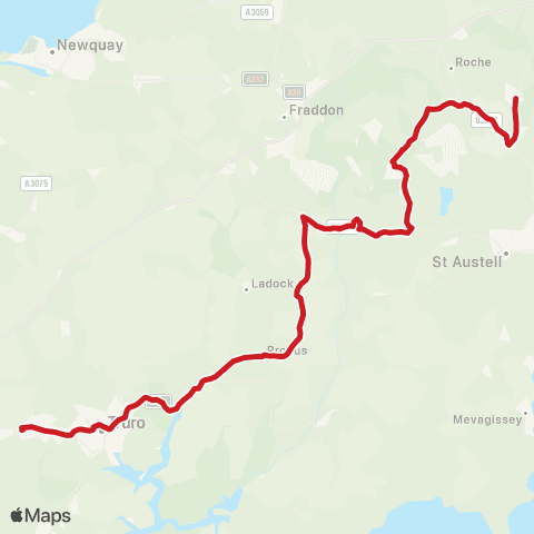 Go Cornwall Bus Truro College Main Entrance - The Square map