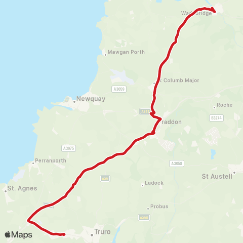 Go Cornwall Bus Truro College Main Entrance - Bus Sta map