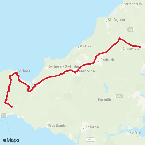 Go Cornwall Bus Telephone Box - Truro Coll Main Entrance map
