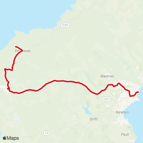 Go Cornwall Bus Bus Station - Bus Station map
