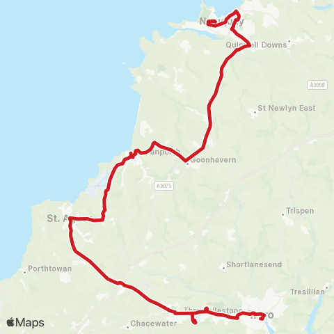 Go Cornwall Bus Temp Bus Station - Bus Station map