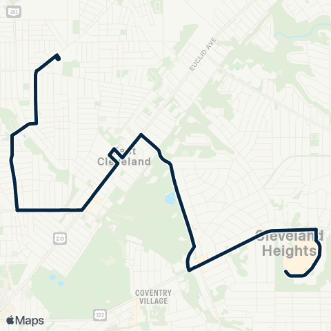 GCRTA Lee Blvd.–East 123 map
