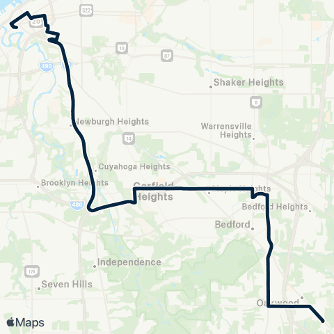 GCRTA Broadway–Libby map
