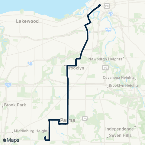 GCRTA Ridge–Fulton map