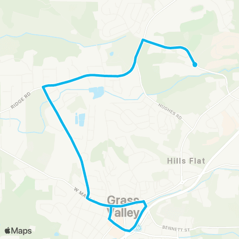 Nevada County Connects Grass Valley Downtown - Ridge Road map