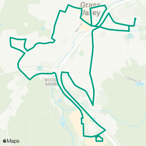 Nevada County Connects Grass Valley map