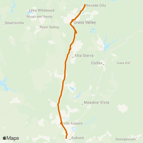 Nevada County Connects Grass Valley - Auburn map