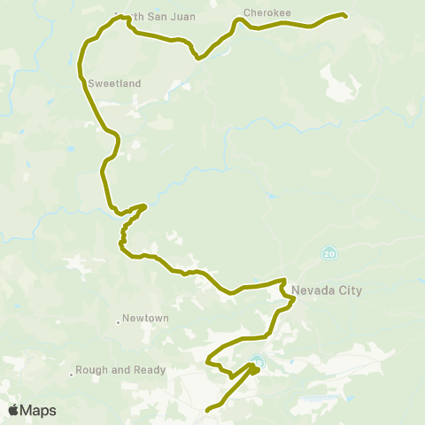 Nevada County Connects North San Juan map