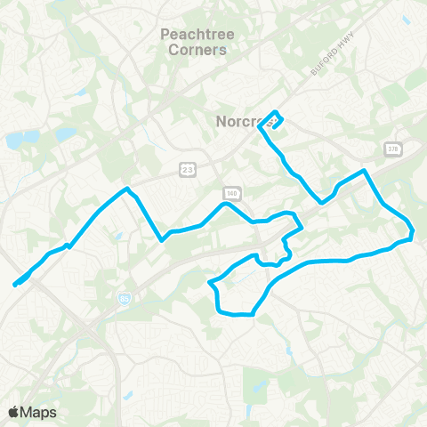 Gwinnett County Transit Beaver Ruin - Doraville map