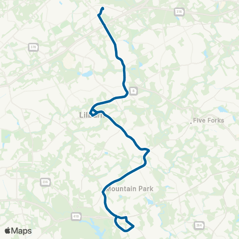 Gwinnett County Transit GTC - Stone Mountain map