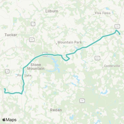 Gwinnett County Transit Snellville - Indian Creek map