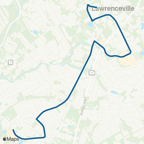 Gwinnett County Transit Sugarloaf - G-MAP Showcase Rt map