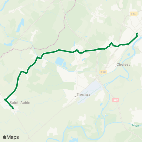 Grandole Mobilités Saint-Aubin - Dole map