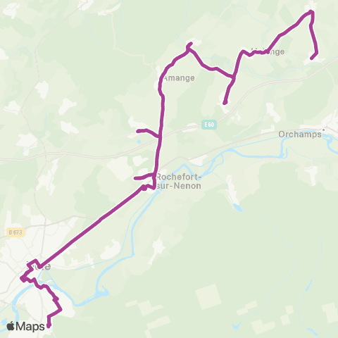 Grandole Mobilités Romange - Dole / Dole - Romange - Auxange map