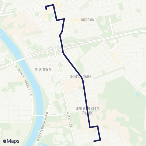 Greater Dayton RTA The Flyer map