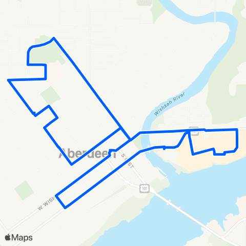 Grays Harbor Transit North Aberdeen map
