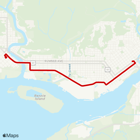 Grays Harbor Transit Port Dock Industrial Road map
