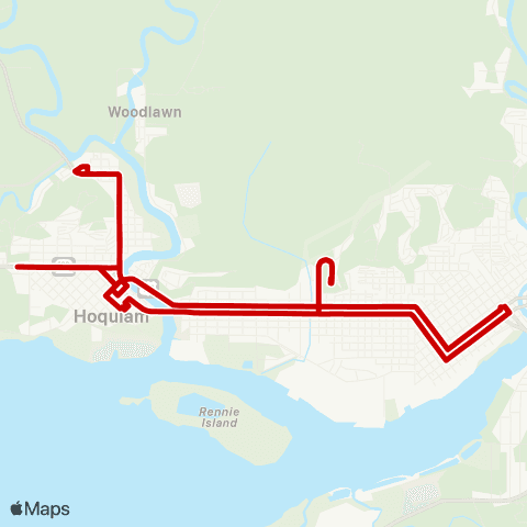 Grays Harbor Transit Aberdeen - Hoquiam map