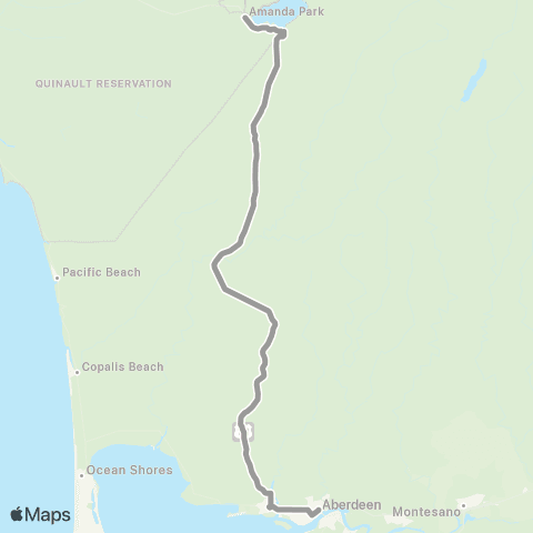 Grays Harbor Transit Quinault map
