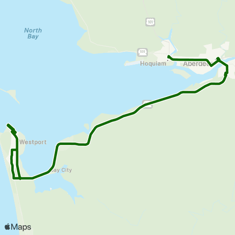 Grays Harbor Transit Westport - Grayland map