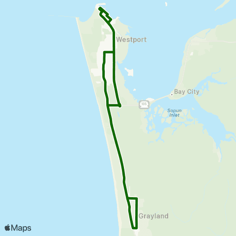 Grays Harbor Transit Westport map
