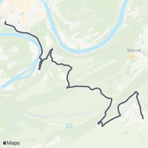 Ginko La Vèze ↔ Pôle Chamars map