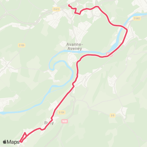 Ginko Vorges-les-Pins ↔ Collège Voltaire map