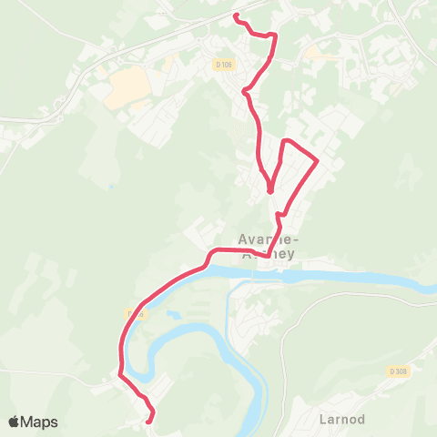 Ginko Rancenay ↔ Collège Voltaire map